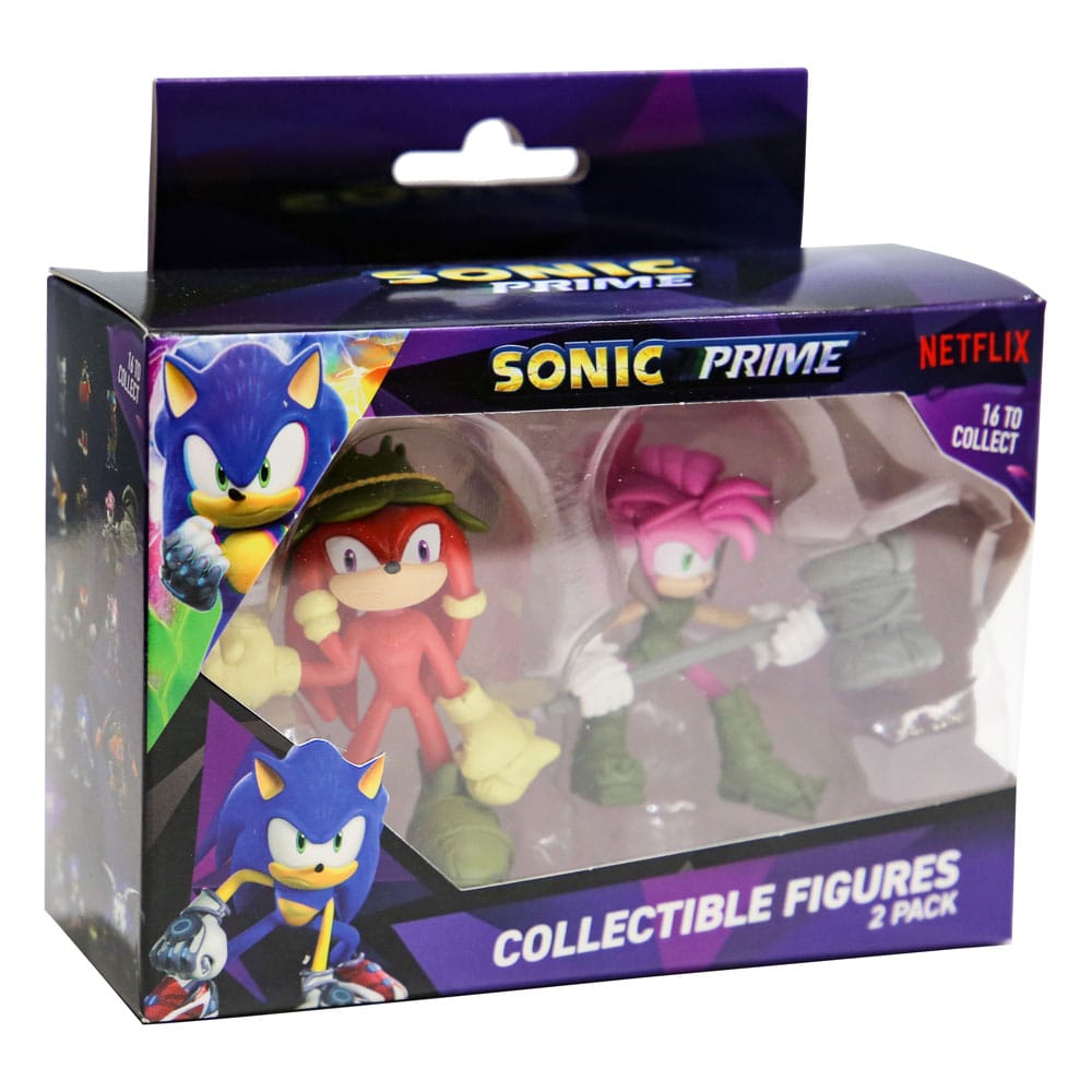 Sonic Prime Action Figures 2-Pack Knuckles BCM + Amy 6 cm