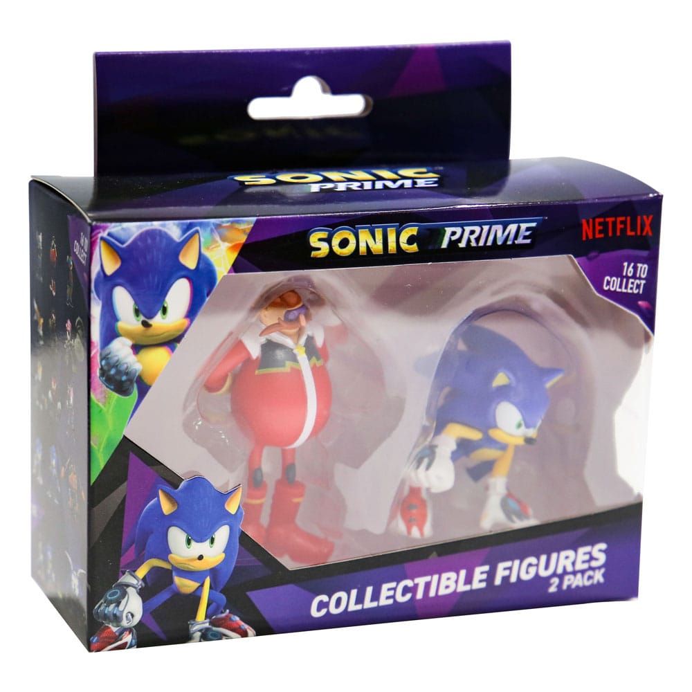 Sonic Prime Action Figures 2-Pack Sonic + Dr Eggman 6 cm