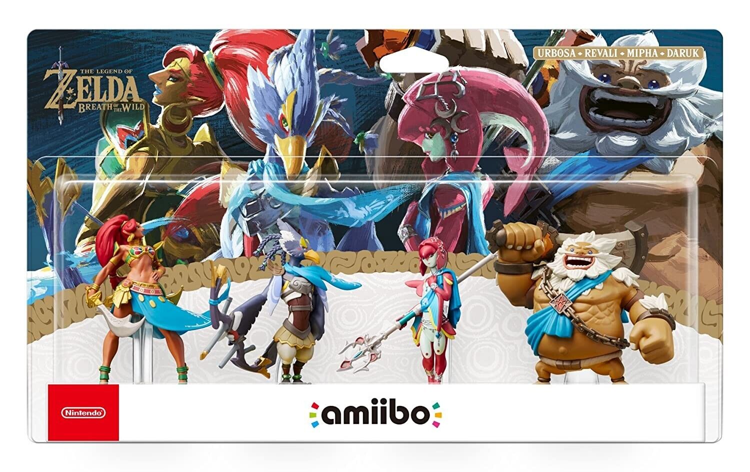 Amiibos - Figura Amiibo Pack de 4: Daruk, Mipha, Revali, Urbosa (Zelda)