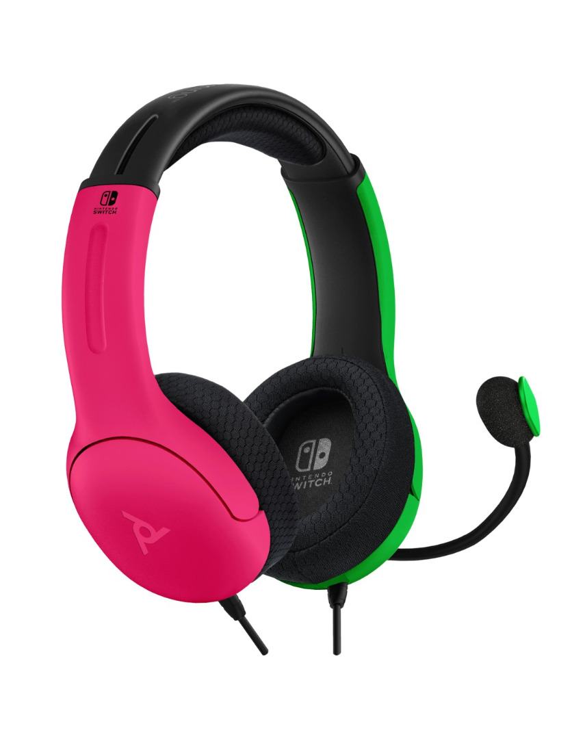 Switch - LVL40 Wired Rosa y Verde Auricular Gaming Licenciado