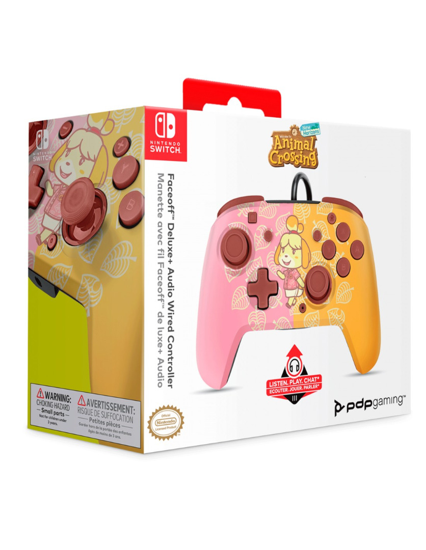 Switch - Faceoff Deluxe Audio Wired Controller Isabelle Licenciado