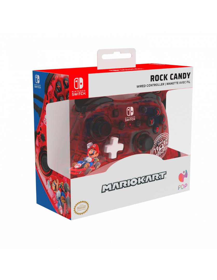Switch - Rock Candy Wired Controller Mario Kart Licenciado
