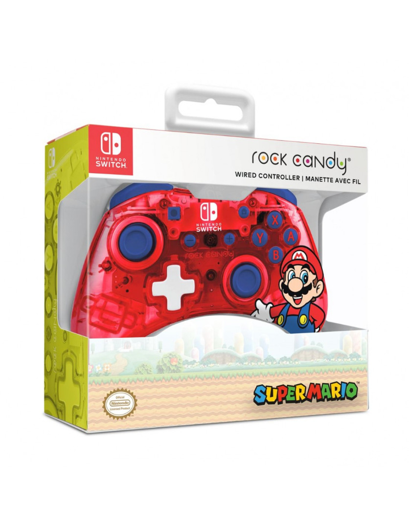 Switch - Rock Candy Wired Controller Mario Licenciado