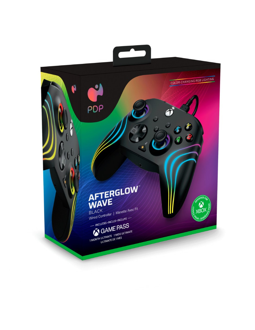 Xbox Series X - Afterglow Wave Wired Controller Negro Licenciado