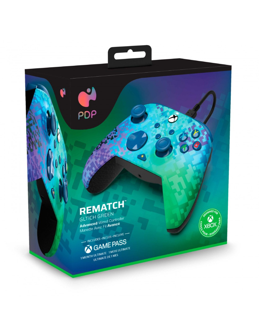 Xbox Series X - Rematch Wired Controller Glitch Green Licenciado