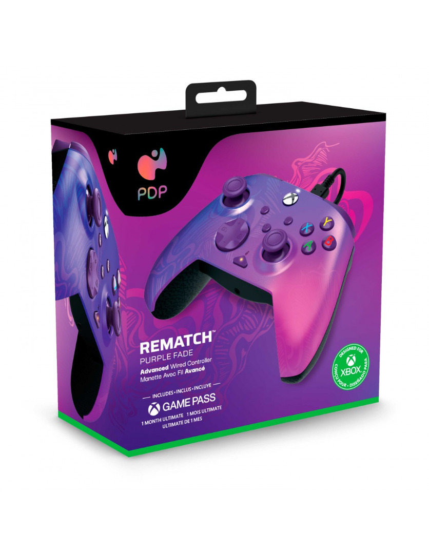 Xbox Series X - Rematch Wired Controller Purple Fade Licenciado