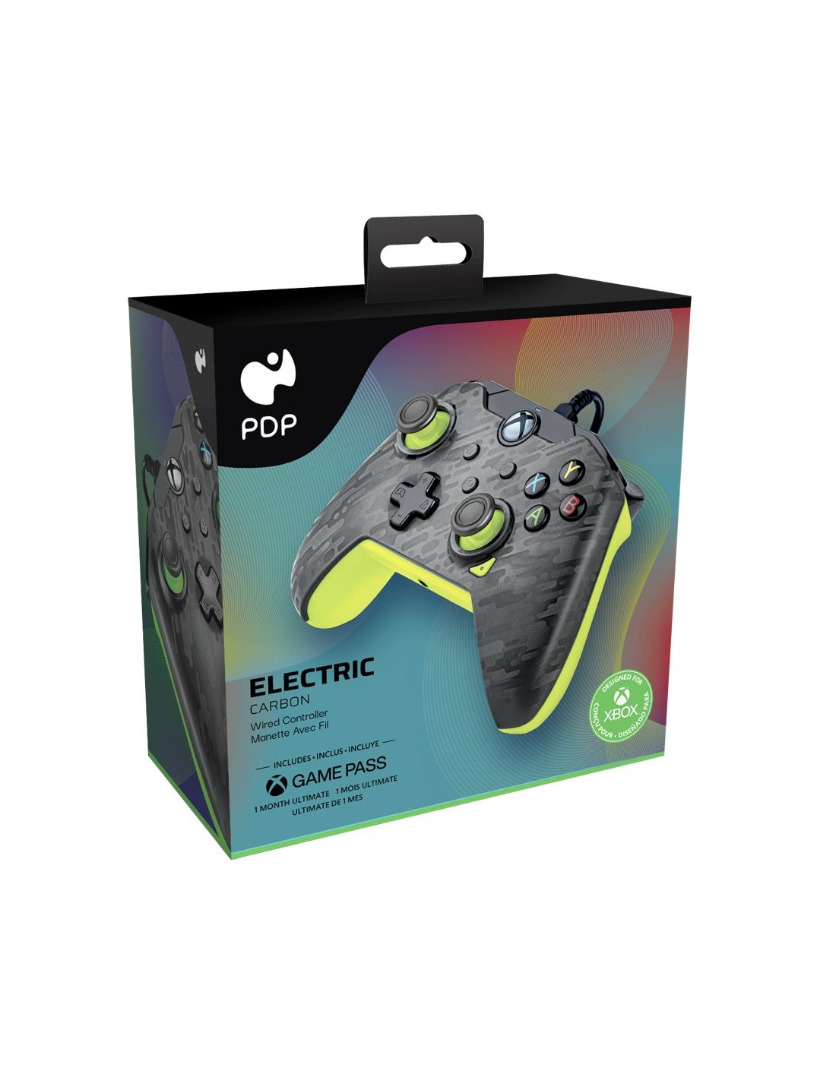 Xbox Series X - Wired Controller Electric Carbon Licenciado