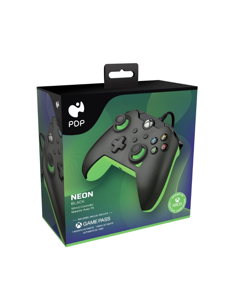 Xbox Series X - Wired Controller Neon Black Licenciado