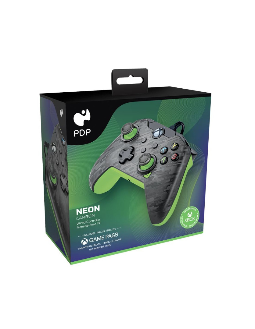 Xbox Series X - Wired Controller Neon Carbon Licenciado