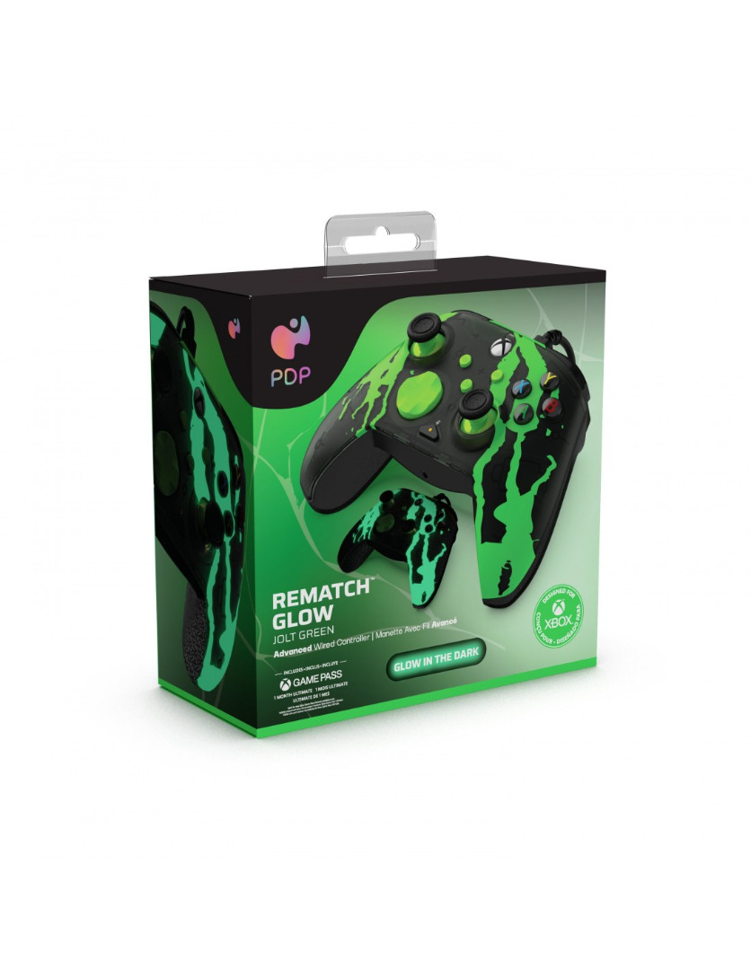 Xbox Series X - Rematch Wired Controller Glow Jolt Green