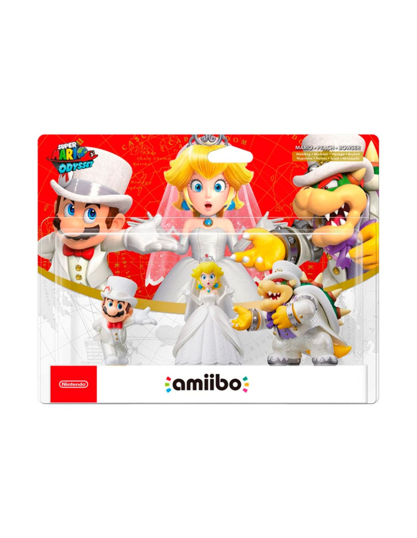 Amiibos - Figura Amiibo Pack de 3: Mario, Peach, Bowser(Serie Super M)