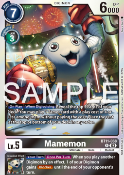Single Digimon Mamemon (BT11-068) Foil - English
