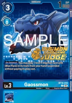 Single Digimon Gaossmon (BT10-018) Judge Promo Foil - English