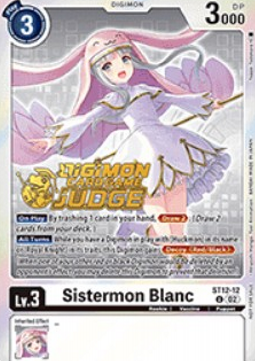 Single Digimon Sistermon Blanc (ST12-12) Judge Promo Foil - English