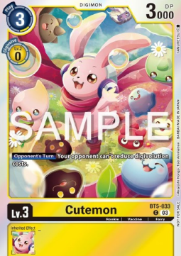 Single Digimon Cutemon (BT5-033) Foil - English