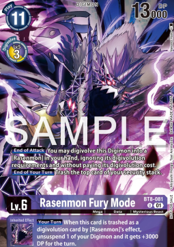 Single Digimon Rasenmon Fury Mode (BT8-081) - English