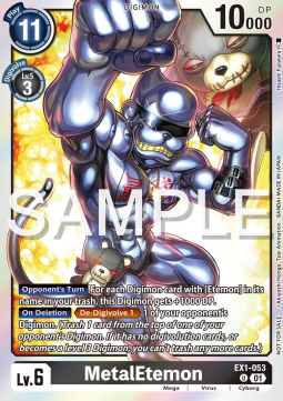 Single Digimon MetalEtemon (EX1-053) Foil - English