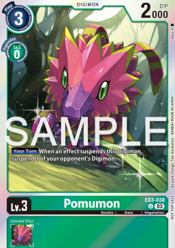 Single Digimon Pomumon (EX3-038) Foil - English