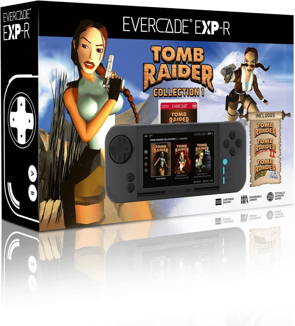 Evercade EXP-R Handheld with Tomb Raider Collection