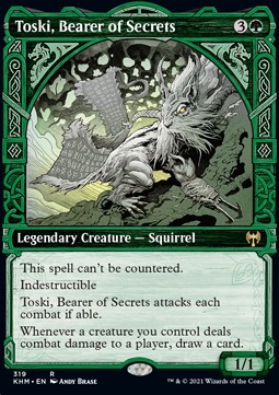 Single Magic The Gathering Toski, Bearer of Secrets (KHM-319) Foil- English