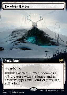 Single Magic The Gathering Faceless Haven (KHM-371) Foil - English