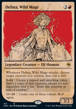 Single Magic The Gathering Delina, Wild Mage (AFR-317) Foil - English