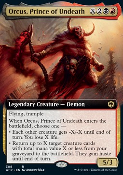 Single Magic The Gathering Orcus, Prince of Undeath (AFR-388) Foil- English