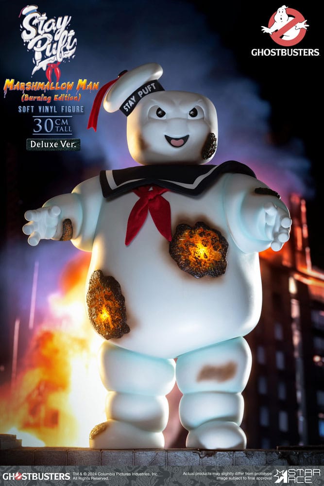 Ghostbusters Statue Stay Puft Marshmallow Man Burnign Edition Deluxe 30 cm