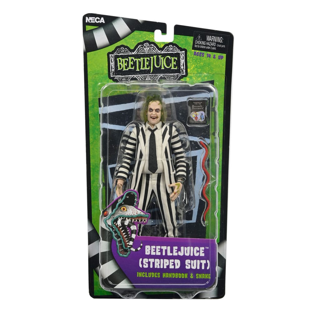 Beetlejuice 1988 Action Figure Beetlejuice Black and White Striped Suit 18 