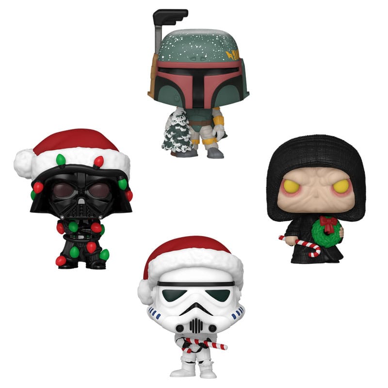 Star Wars Holiday 2024 Pocket POP! Vinyl Keychains 4-Pack Tree Holiday Box 