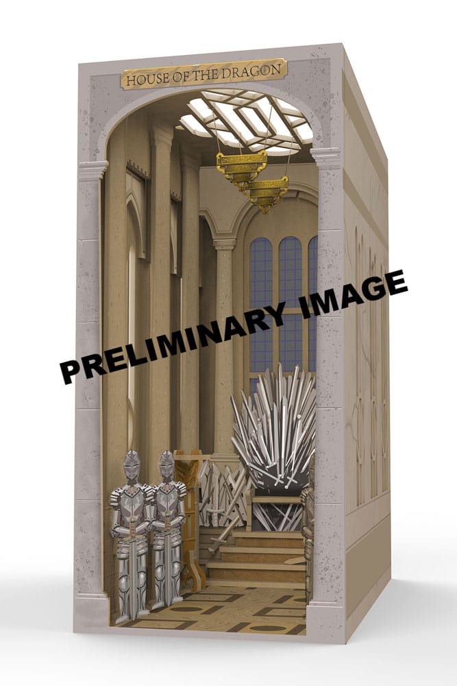 House of the Dragon Tiny Adventures Book Nook Mini Diorama Iron Throne 23cm