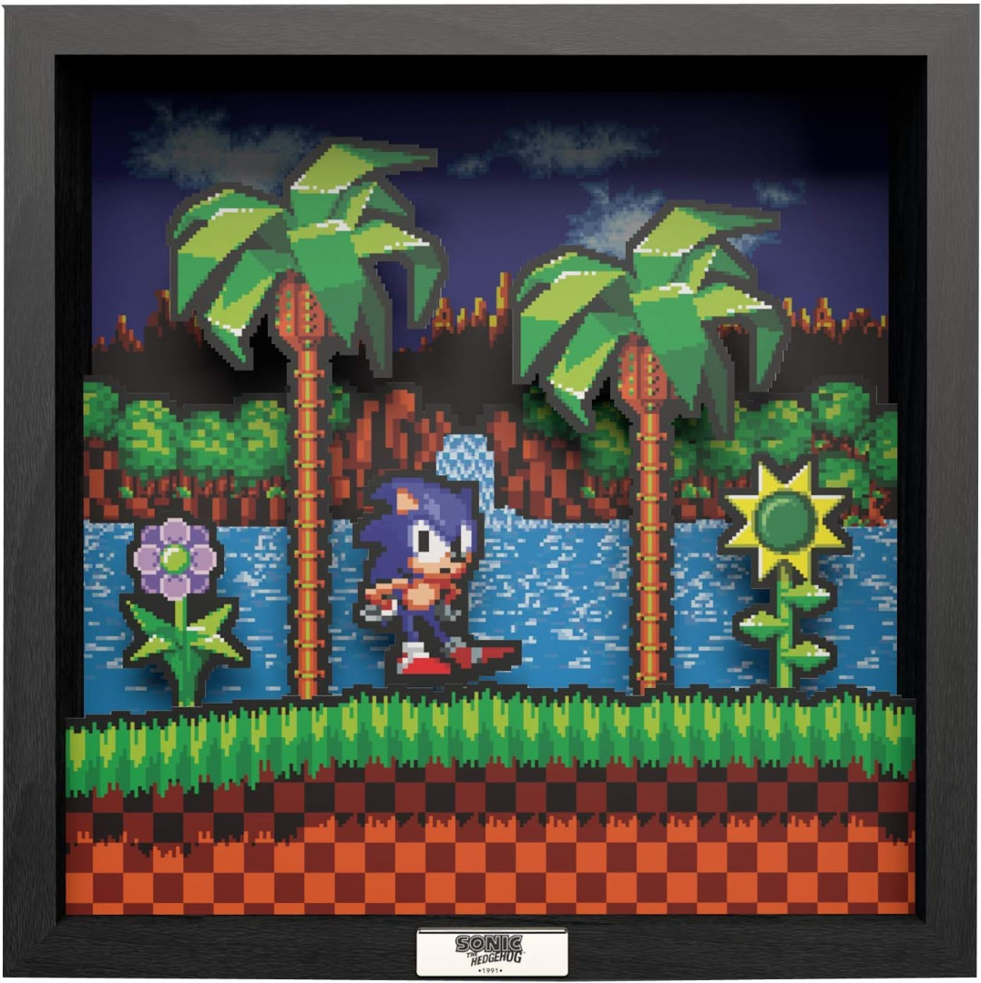 Sonic The Hedgehog Idle Pose 9x9 inches Pixel Frames