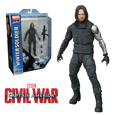 Captain America Civil War Marvel Select Action Figure Winter Soldier 18 cm